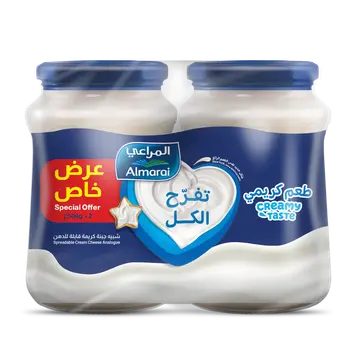 المراعي جبنة كريم قابلة للدهن حزمة 2×500جرام