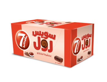 سفن دايز سويس رول بحشوة الكاكاو 12×20جرام