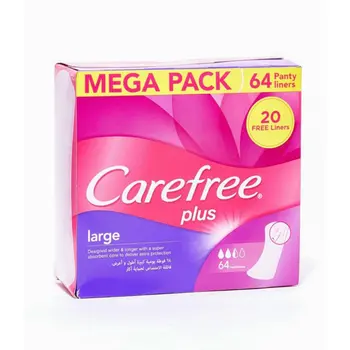 Carefree Pantyliners Plus Large with Light Scent 64Pieces