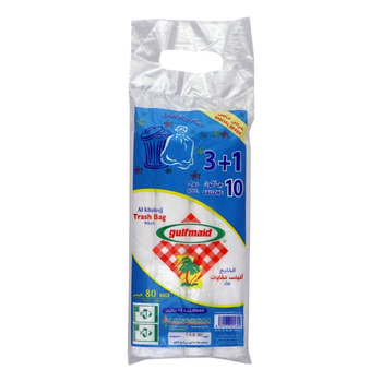 Gulfmaid Alkhaleej Trash Bag 10 Gallon Offer 4pieces