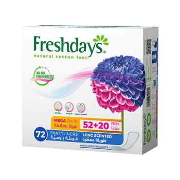 Freshdays Daily Comfort Long Pantyliners 72Pieces