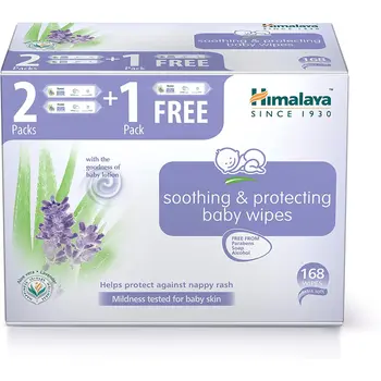 Himalaya Soothing and Protecting Baby Wet Wipes (2+1) * 56, 168 Pcs