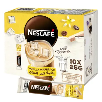 Nescafe Vanilla Wafer Ice Coffee Mix Multipack 10×25g