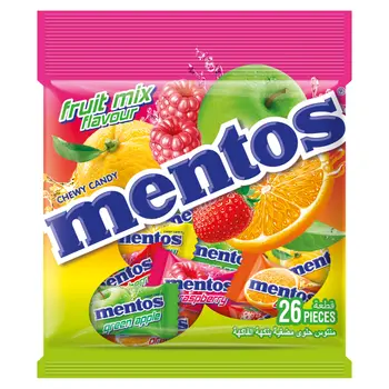 Mentos Mixed Fruit Flavoured Sweets 26 Pcs