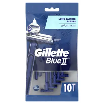 Gillette Blue II Men's Disposable Razors 10Pieces