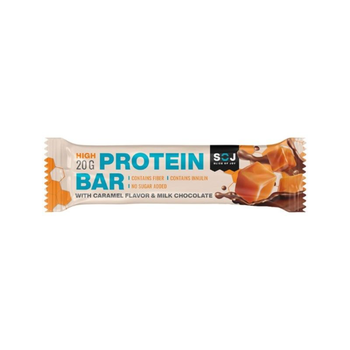 Soj  Protein Bar Sugar Free with Caramel Flavour & Milk Chocolate  50g