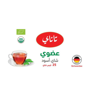 تاناي شاي أسود عضوي 25 كيس شاي