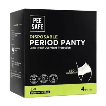 Peesafe Disposable Period Panties, 4 Panties, L & Xl 4Pieces
