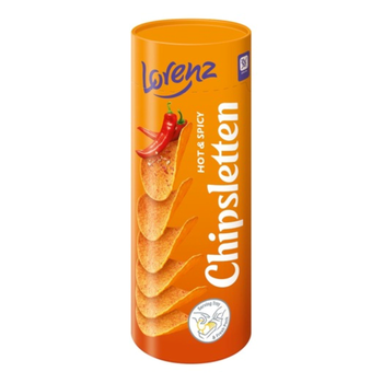 Lorenz Chipsletten Potato Hot & Spicy Chips 100g