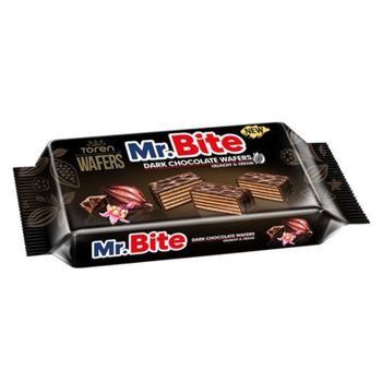 Mr.Bite Toren %100 Real Premium Dark Chocolate Coated With Cocoa Cream 38g