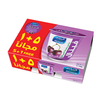Almarai Vetal Black Cherry Layered Yoghurt Pack 6×140g