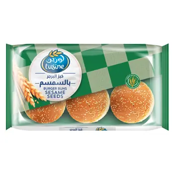 Lusine Sesame Seed Burger Bun 6Pieces