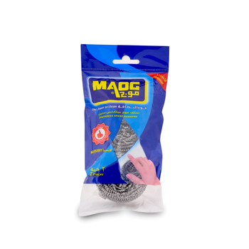 Maog Stainless Steel Scrubber 2 Pieces Blister Card