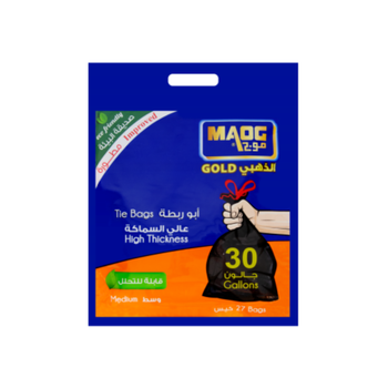 Maog Trash Tie Bags 30 Gallon Medium 27 Bag
