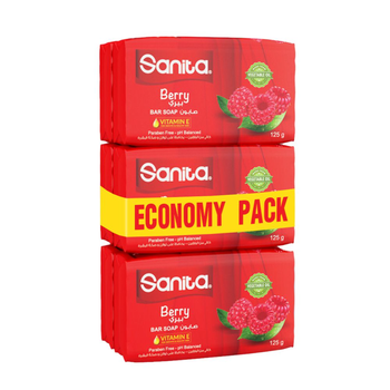 Sanita Bar Soap Berry Eco Pack 125g x 6