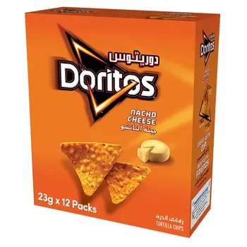 Doritos Nacho Cheese Tortilla Chips 12 × 21g