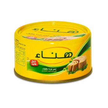 هناء لحم تونا خفيف بزيت دوار الشمس 185جرام