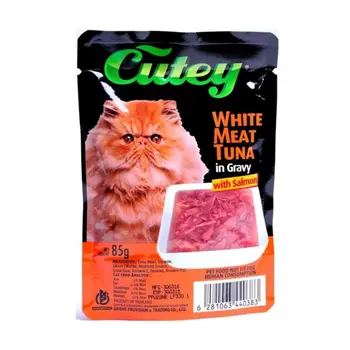 Cutey Cat Food Tuna With Meat Salmon 85 G