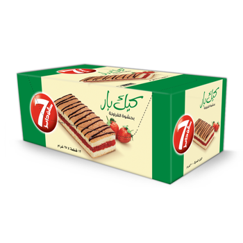 سفن دايز كيك بار بالفراولة 12×25جرام