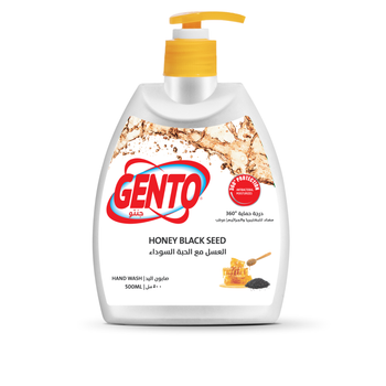 GENTO Hand Wash Honey Black Seed Orange 500 Ml
