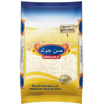 SunGold Medium Grain Rice 5Kg