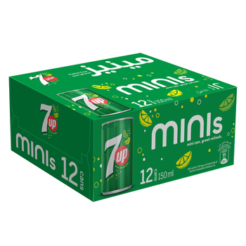 7up Minis Soft Drink Box 12× 150ml