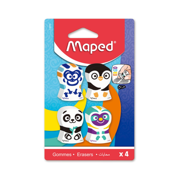 Maped Ergo Fun Eraser Assorted Shapes Multipack 4pieces