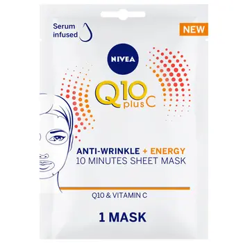 Nivea Q10 & Vitamin C Anti-Wrinkle Face Sheet 10 Min Mask 1 Pc
