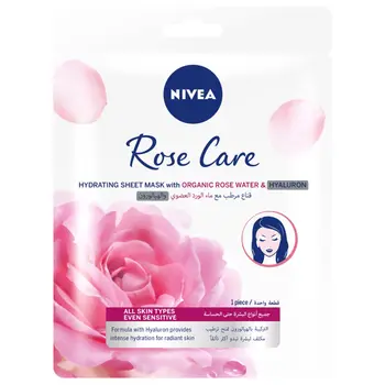 Nivea Rose Care Organic Rose Water for All Skin Types Hydrating Face Sheet Mask 1Piece