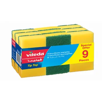 Vileda Tip Top Dishwashing Sponge 9Pieces