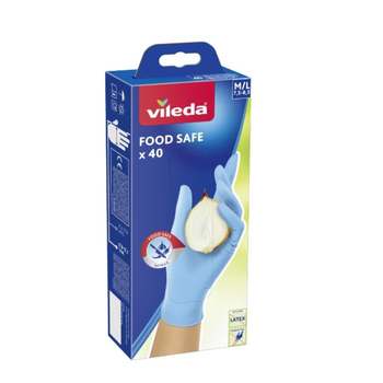 vileda Food safe GLOVES POWDER FREE (M/L) BLUE COLOR 40 PCS