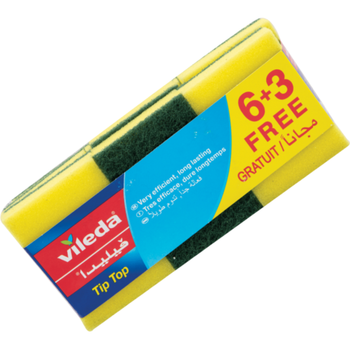 Vileda Tiptop Dishwashing Sponge 9pieces