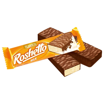 Roshen Roshetto Wafer Bar with Milk Cream Filling 34 g