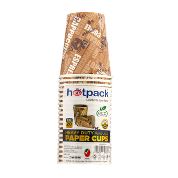 Hotpack Single Wall Hot Disposable Paper Cup 8 Oz 20 Pcs
