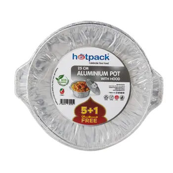 Hotpack Aluminium Pot 25Cm - 5+1 Free
