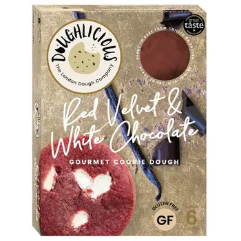 Doughlicious Red Velvet & White Chocolate Gourmet Cookie Dough 204g