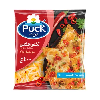 Puck Shredded TexMex Mozzarella & Cheddar mix 400 g