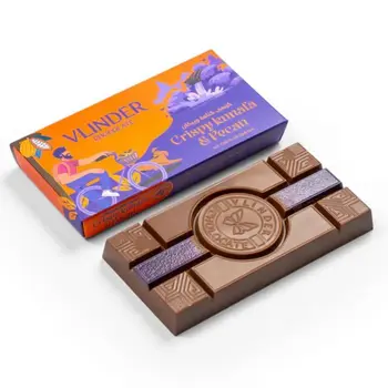 Vlinder Crispy Kunafa & Pecan Chocolate Bar 90g