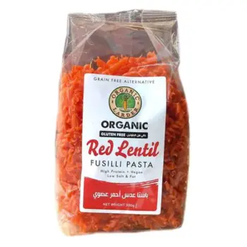 Organic Larder Fusilli Red Lentil 300G