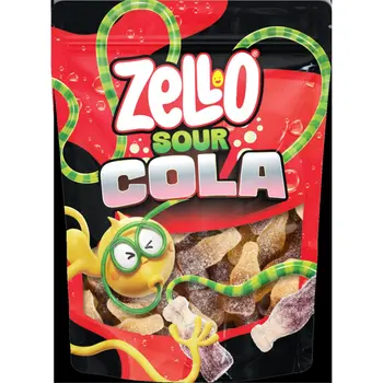 زيلو زجاجات كولا حامضة 80جرام