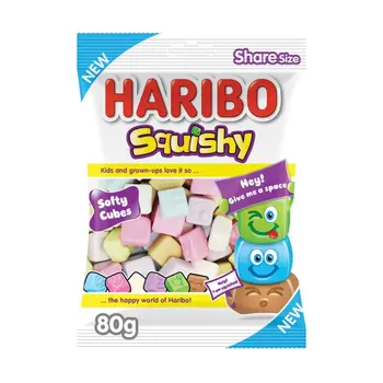 Haribo Squishy Soft Cubes Candies 80g