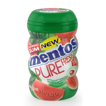 Mentos Pure Fresh Gum Watermelon Sugar-Free Bottle 50Pieces