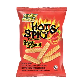 Miaow Miaow Prawn Crackers Hot & Spicy 60 G