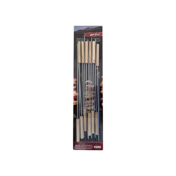 Qamra Metal Gill Skewers Wooden Handle 12Pieces