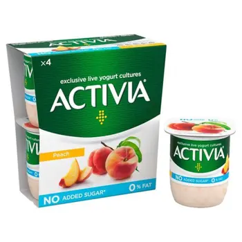 Activia Yoghurt  Peach Apricot 3+1 120Gg