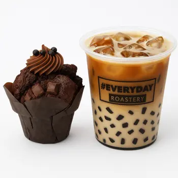 Iced Latte (Regular Size) + Chocolate Chip Muffin 2Pieces