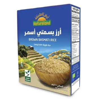 أرض الطبيعة أرز بسمتي أسمر 1 كجم عضوي