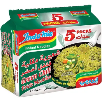 Indomie Instant Noodlesgreen Chilli Fried Noodles 5 × 80g