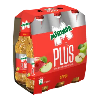 Mirinda Plus Soft drink Apple 6×300Ml