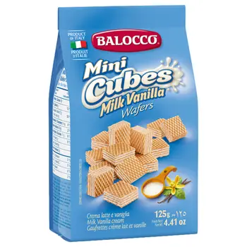 Balocco Mini Cubes Italy Milk Vanilla 125g